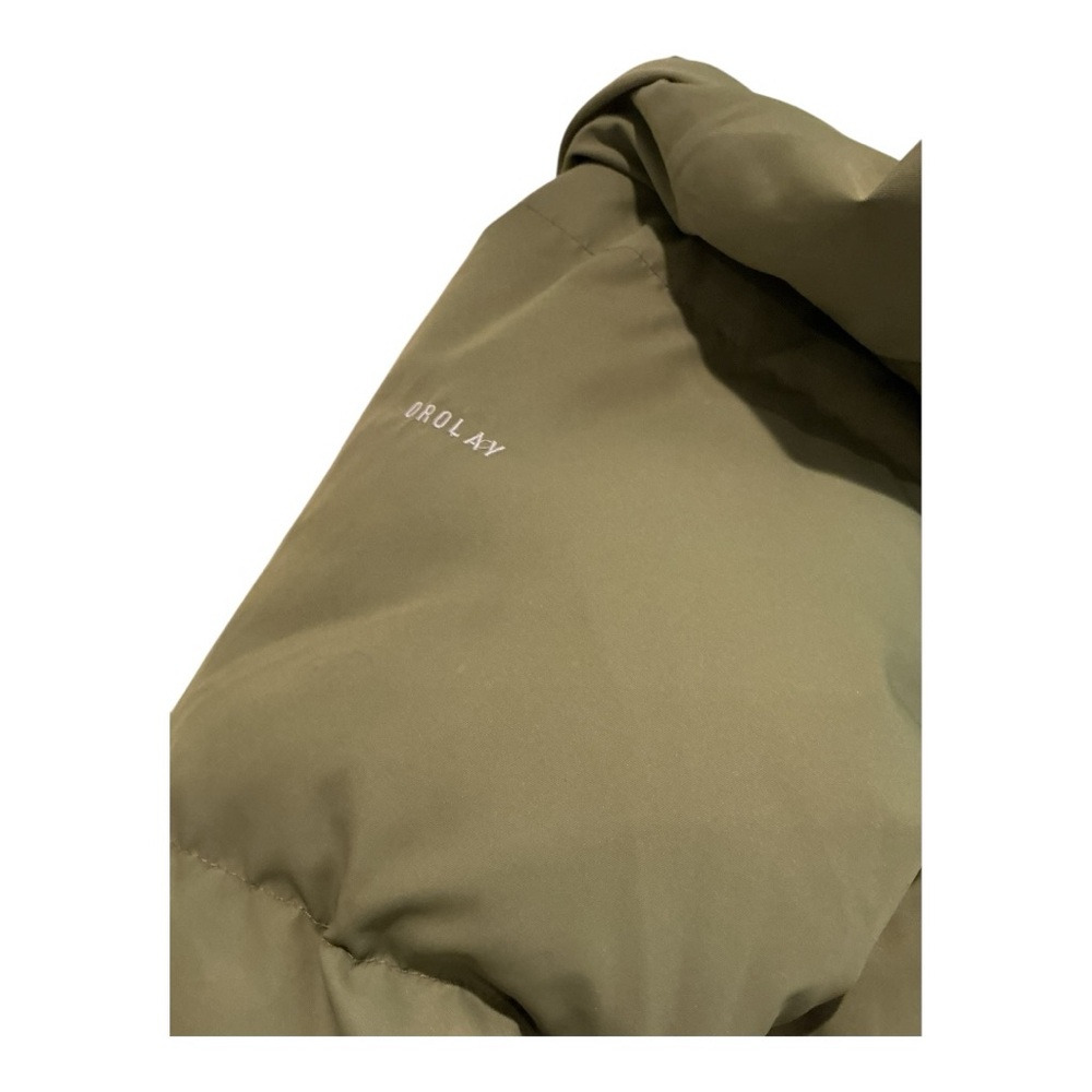 Orolay Women’s Olive Green Puffer Jacket Size Small Hooded Winter Coat - Picture 11 of 12